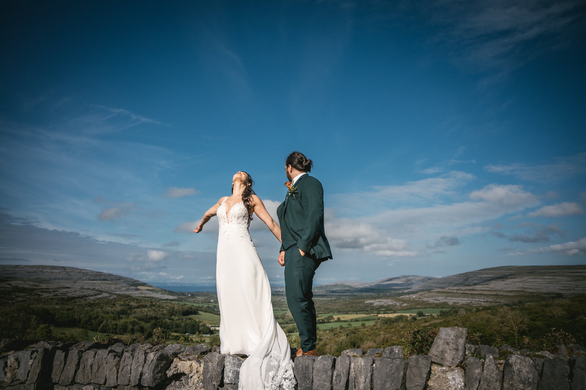 Irish elopement beauty: Vows exchanged in the castle's embrace.
