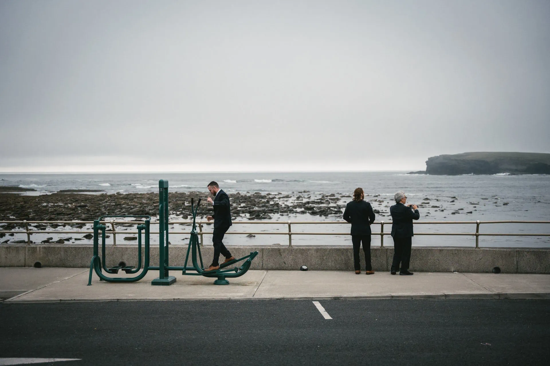 Strolling along the Irish shore: Their love journey.