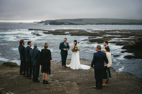 In the heart of Ireland: Capturing their love against the cliffs.