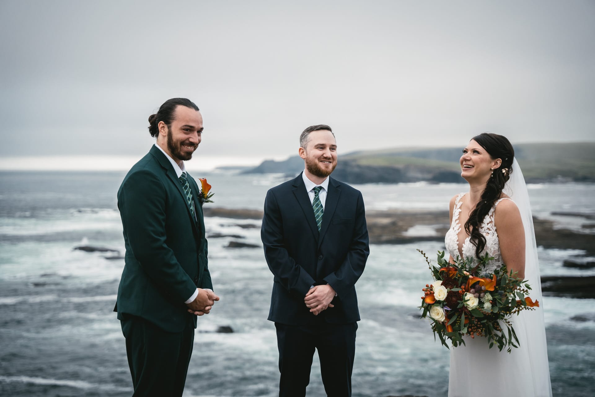 Embracing the Irish coast: Jesse and Sal's elopement journey.