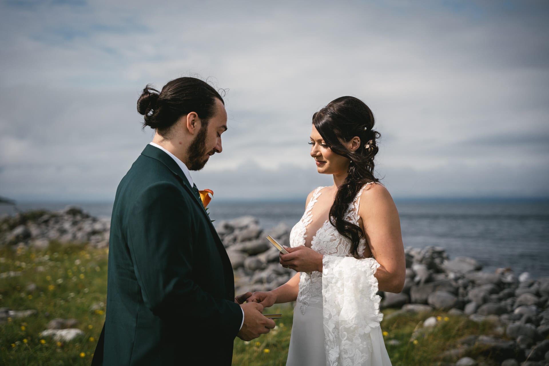 Irish elopement beauty: Vows exchanged in the castle's embrace.