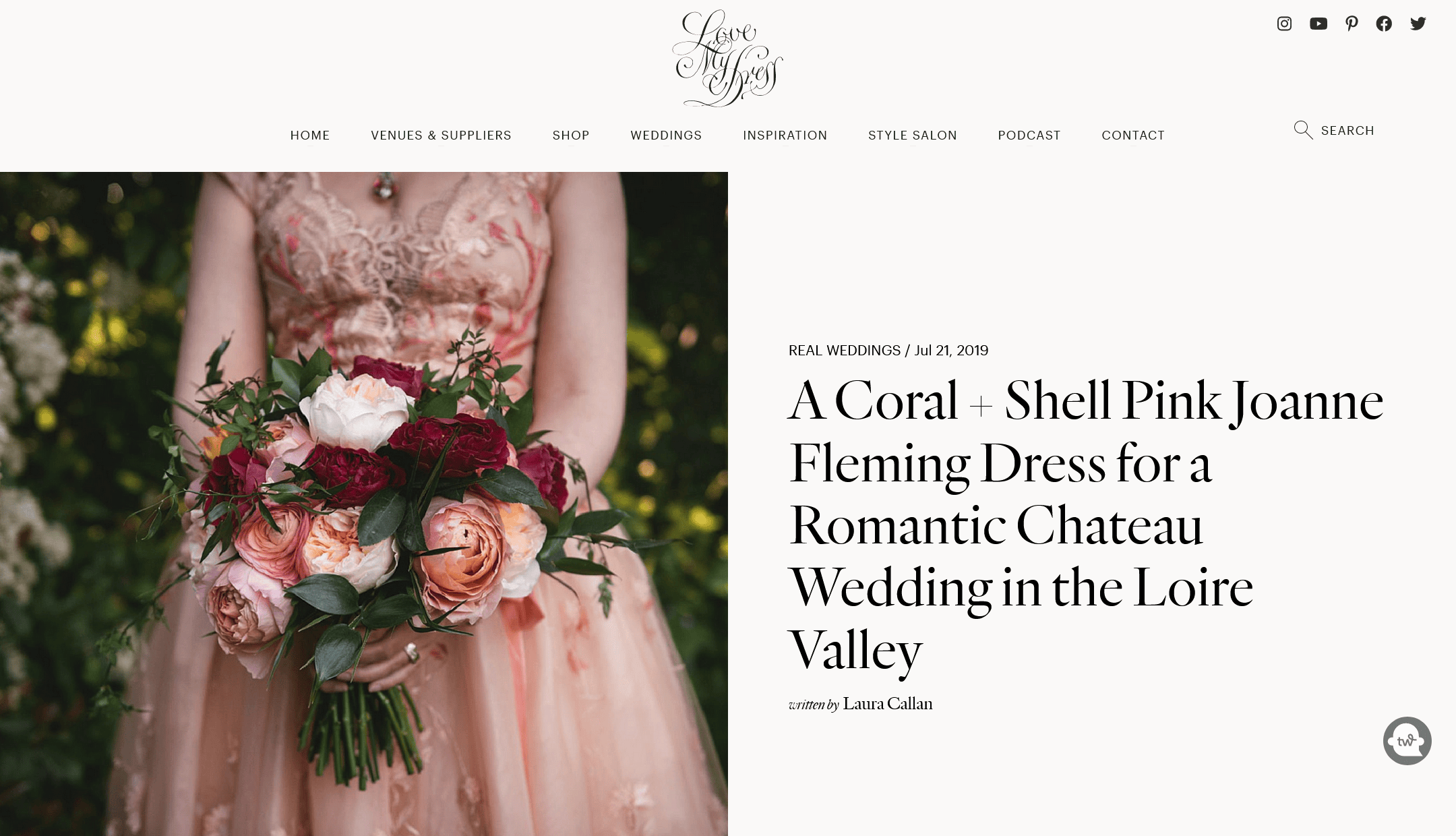 Love My Dress feature, chateau wedding in the Loire Valley
