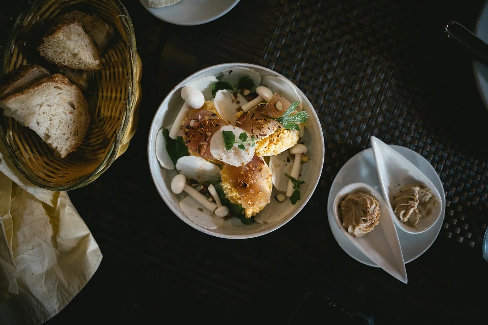 Elopement dinner setup with traditional Polynesian dish