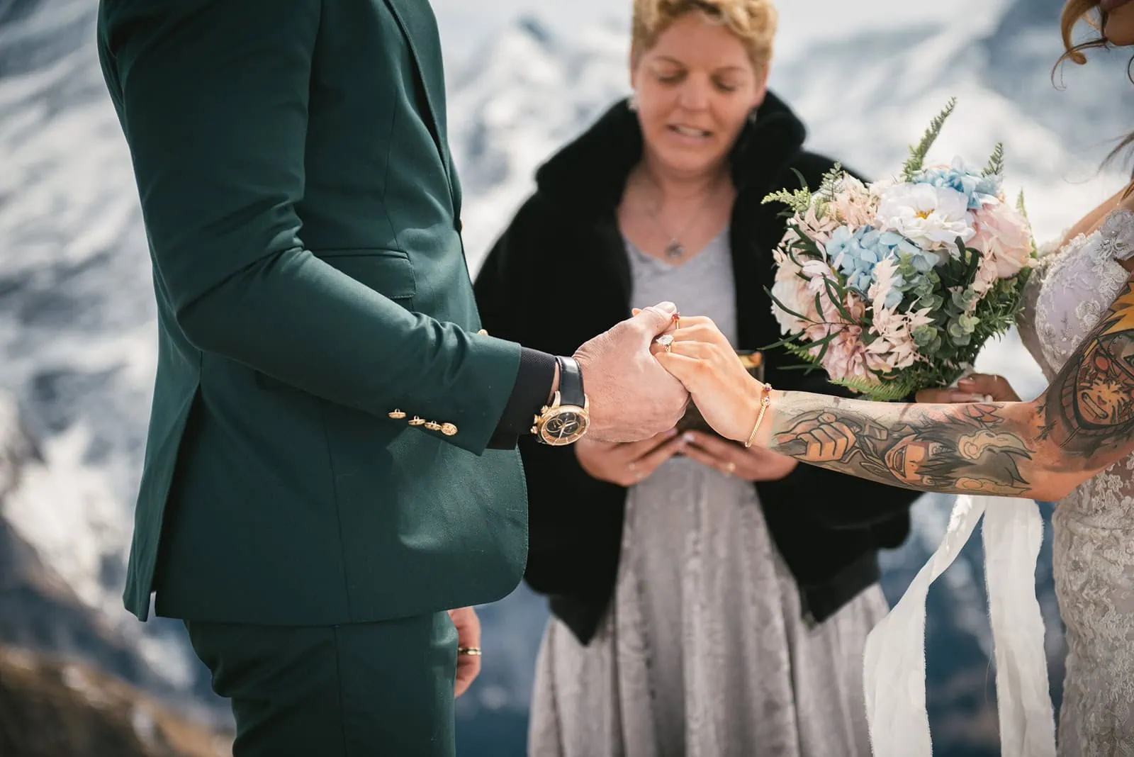 Switzerland elopement intimate ceremony