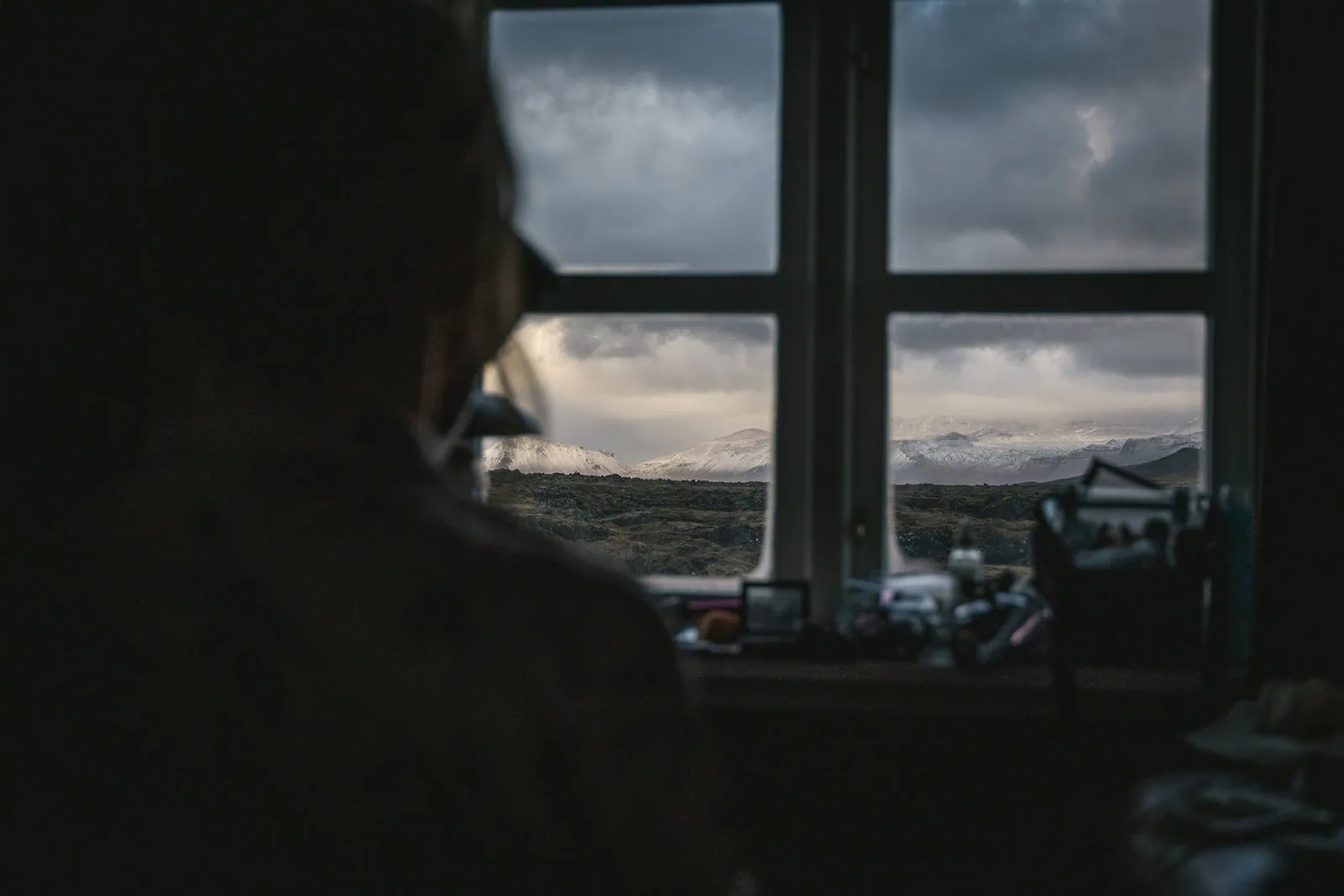 Scenic view from a cottage in an Iceland elopement