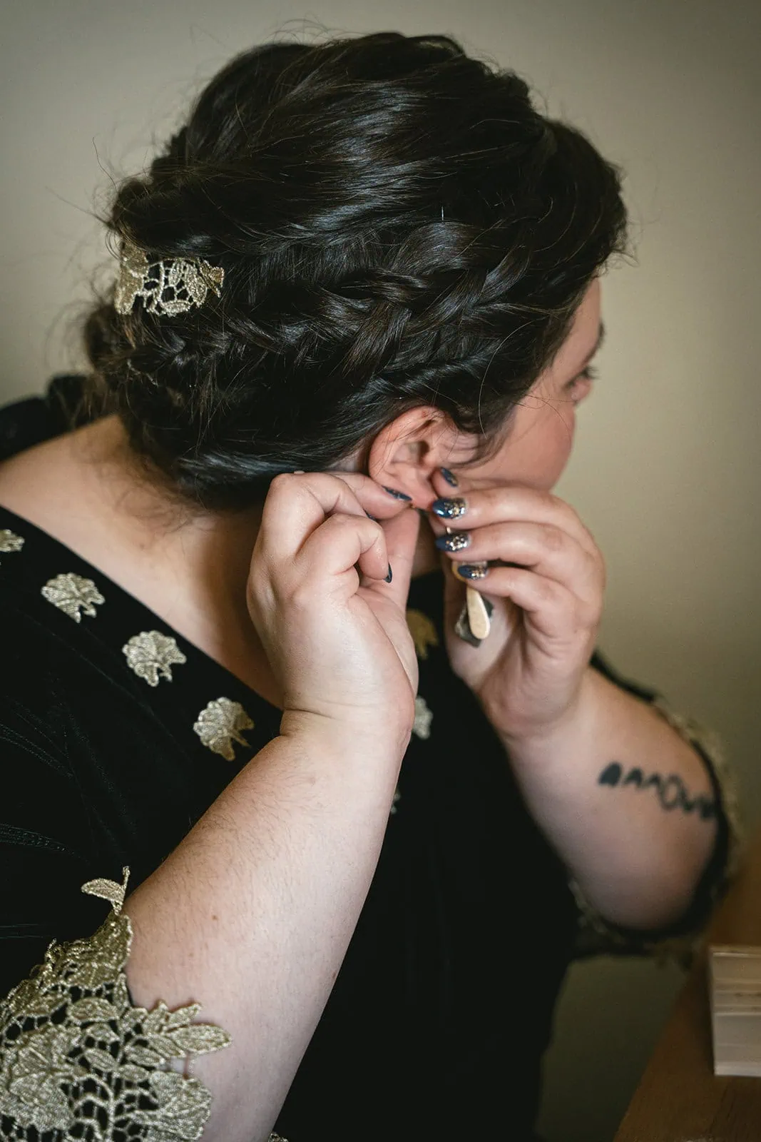 Bride’s set-up shot during her elopement in the Isle of Skye, Scotland