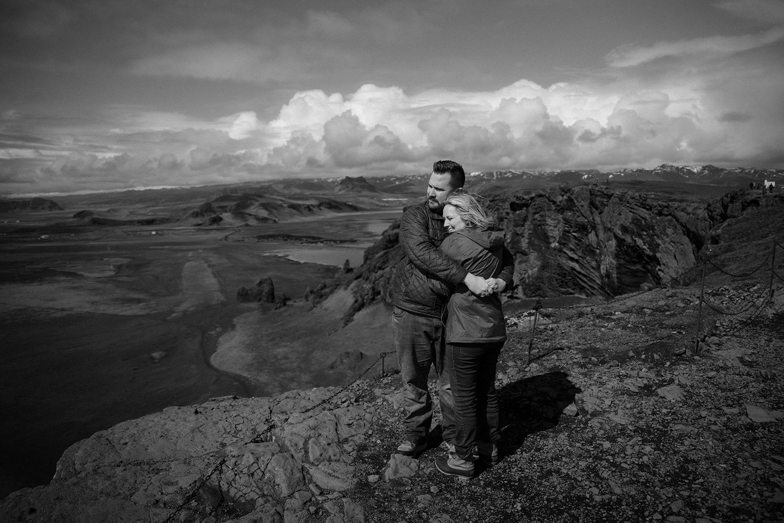 Epic shot of Iceland’s landscapes captured during a waterfall elopement adventure