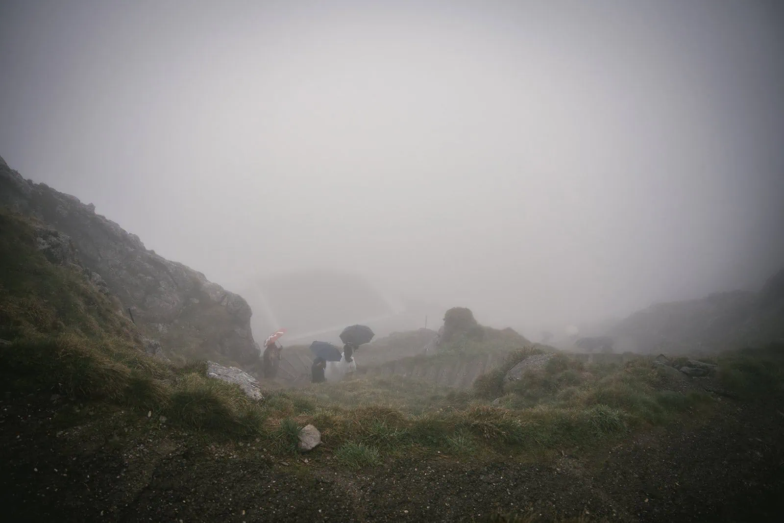 Misty mountain at a stunning Bern elopement