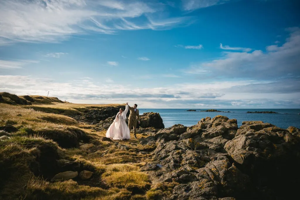 A stunning Reykjavik elopement with breathtaking views of Iceland’s rugged terrain