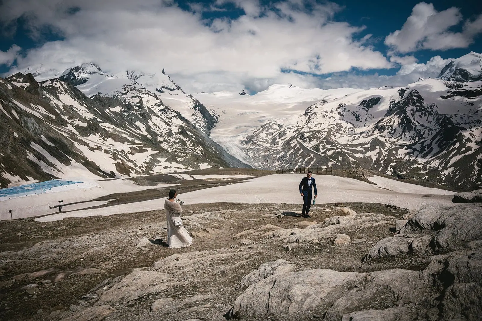 Soaring above the mountains—an epic Zermatt elopement adventure begins