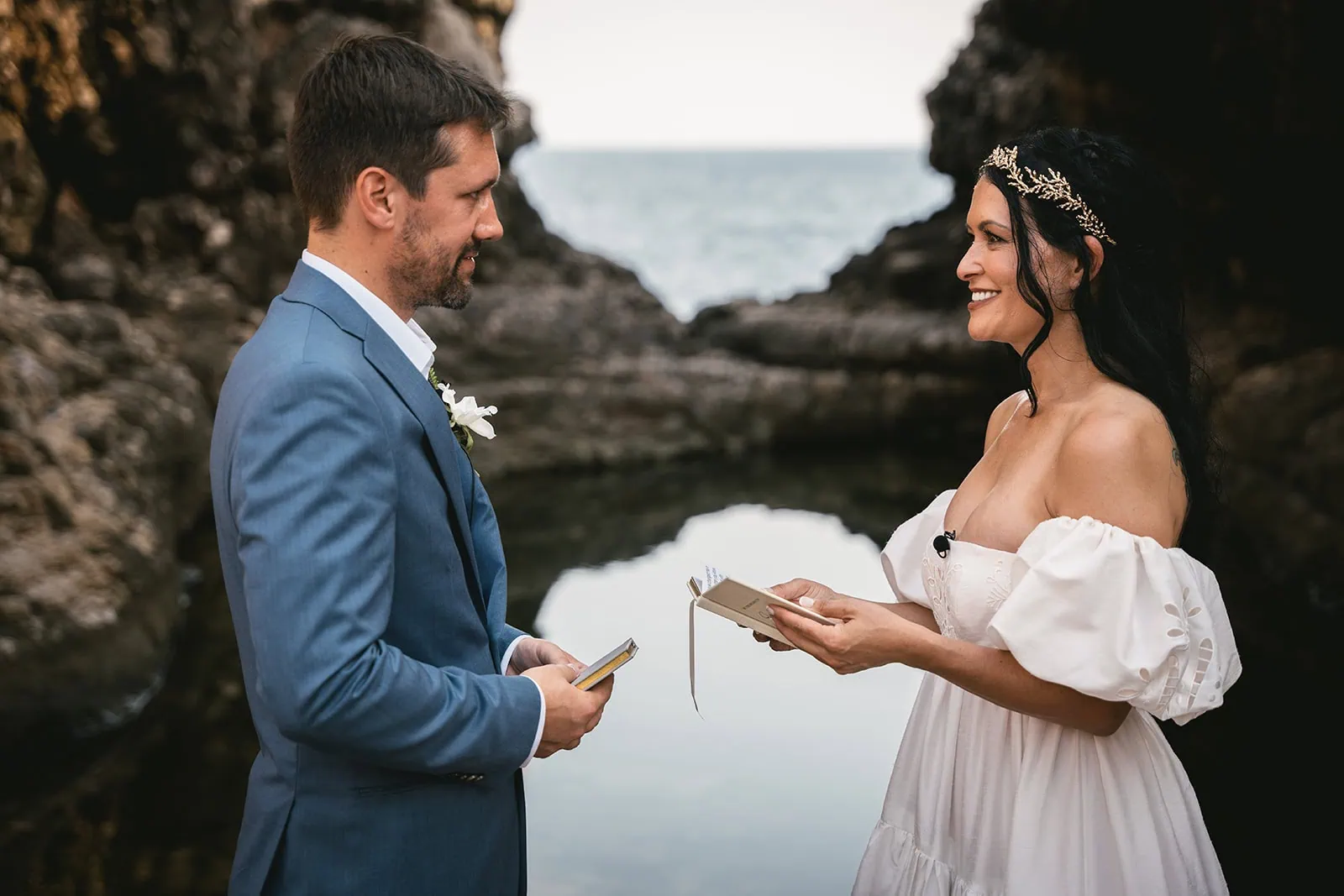 A hidden island cave transformed into a sacred space for this Dubrovnik elopement