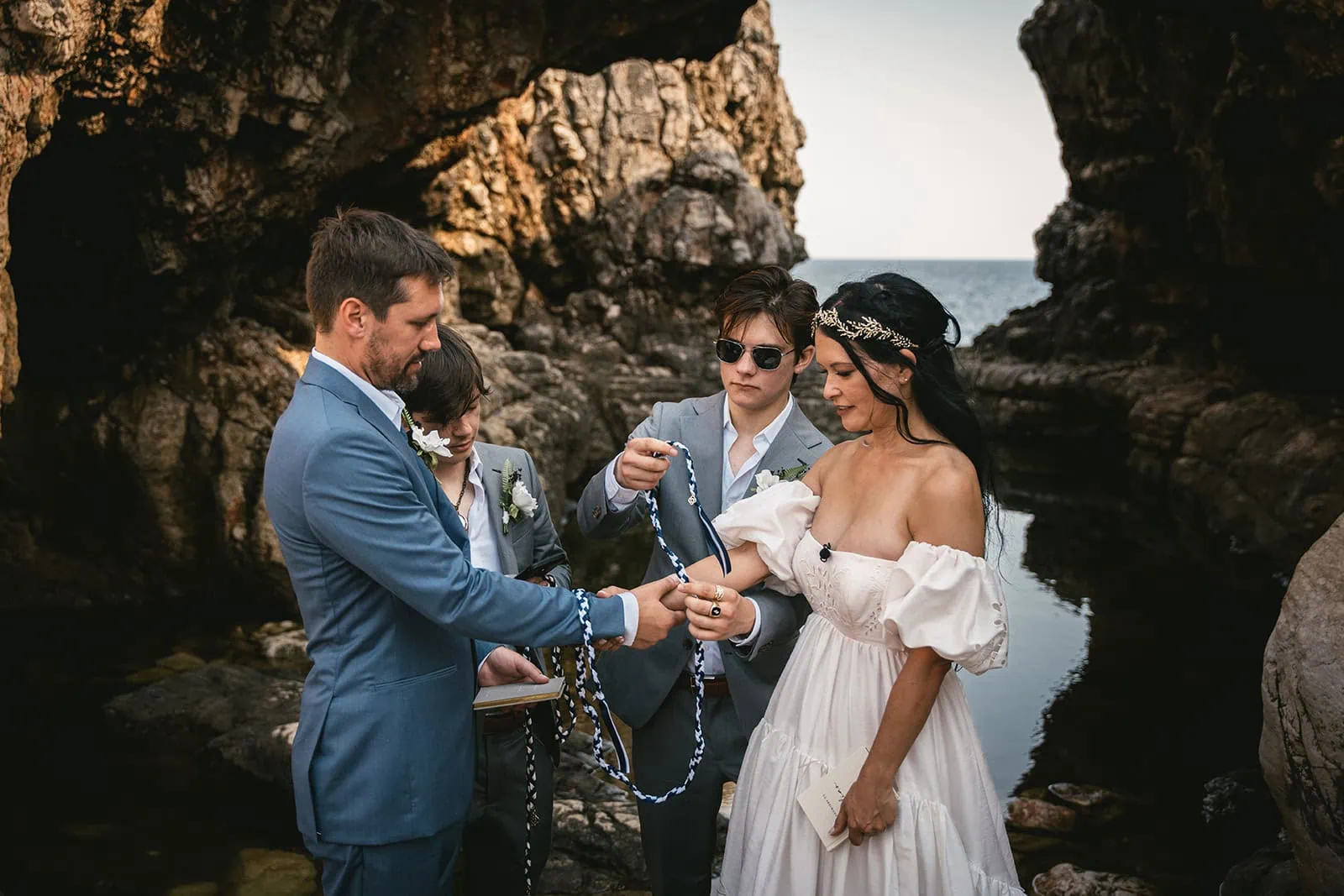 Tying hands and promising forever in a place few have ever discovered—this Dubrovnik elopement was pure magic
