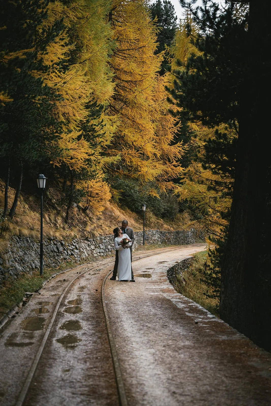 A quiet moment alone before the ceremony during this Gornergrat elopement