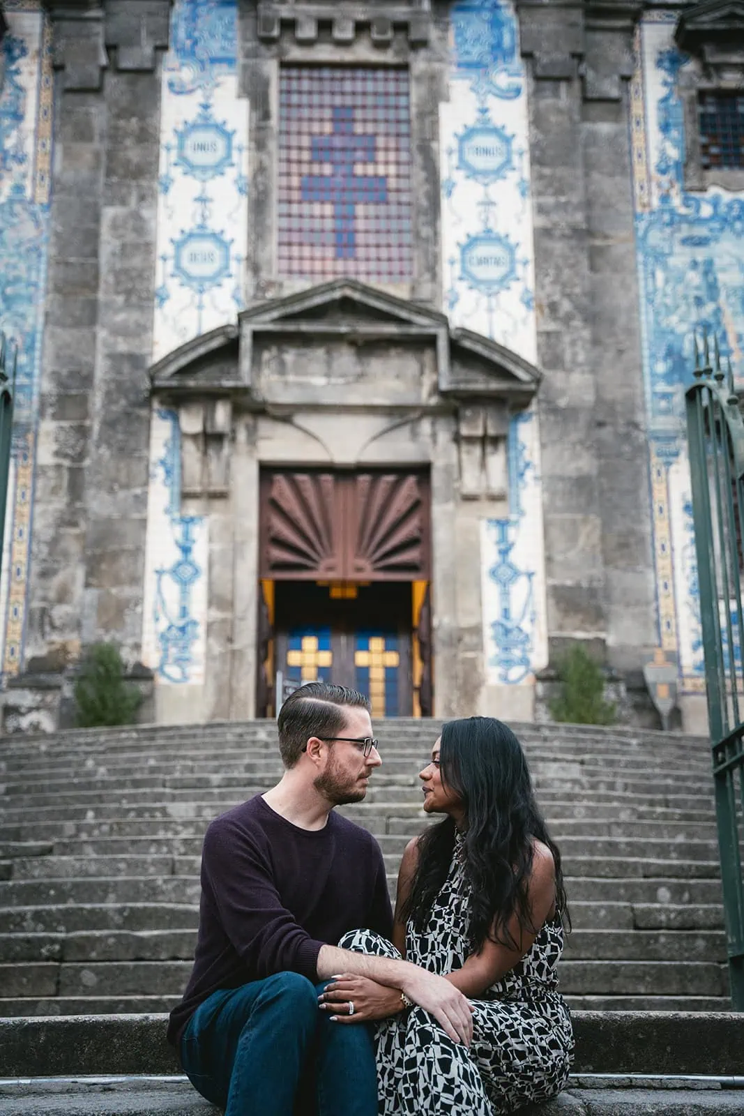 The tiled courtyards whispered blessings during this Porto elopement