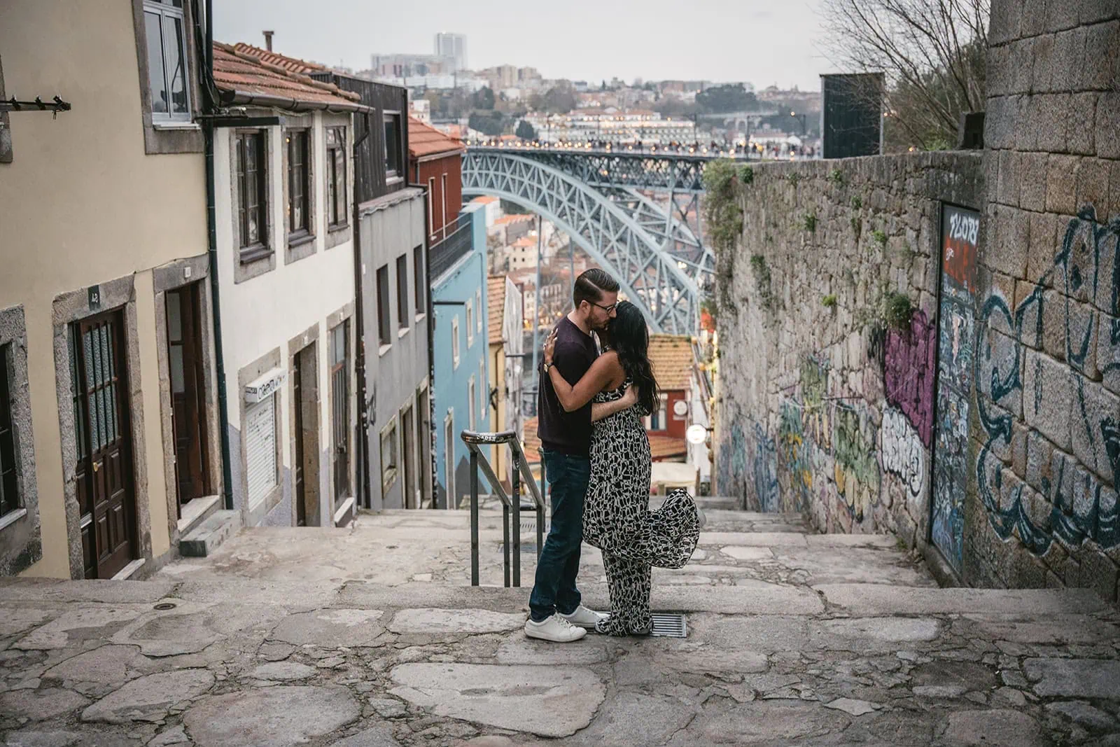 Wild hearts and quiet streets — Portuguese elopement perfection.