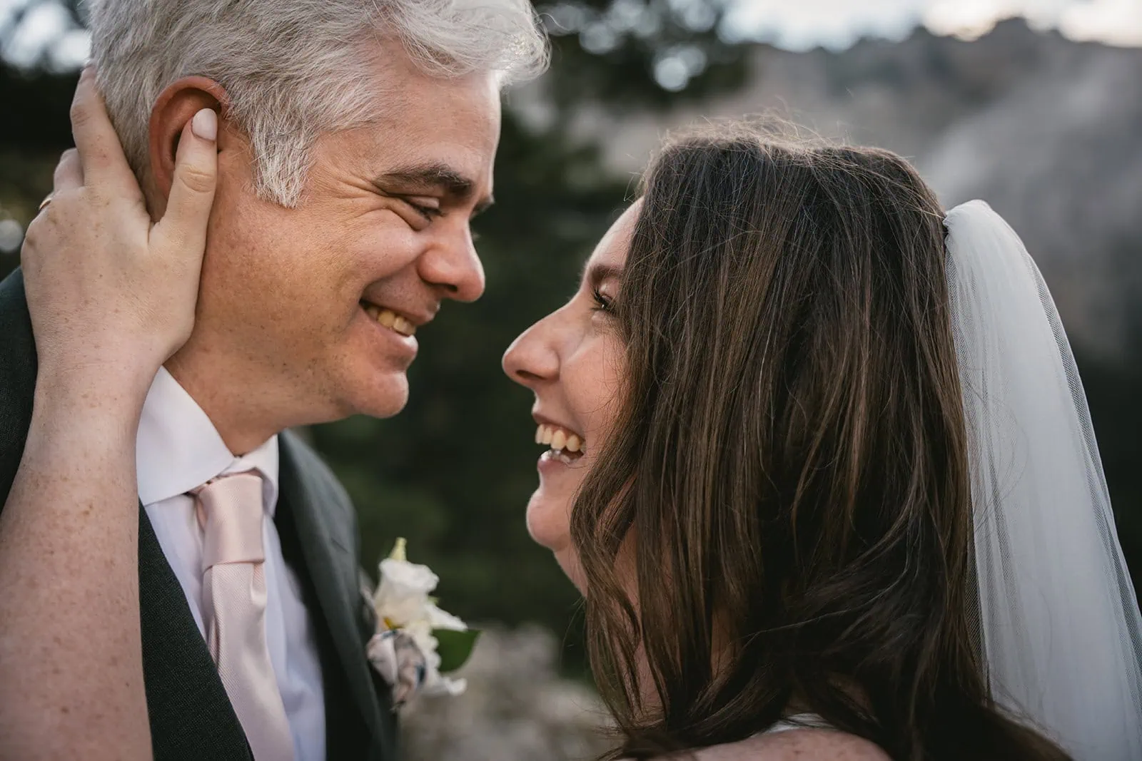 An embrace between peaks—Corsica elopement intimacy