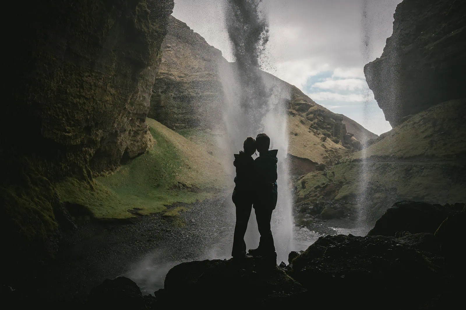Every waterfall whispered “I do” during this Reynisfjara elopement.