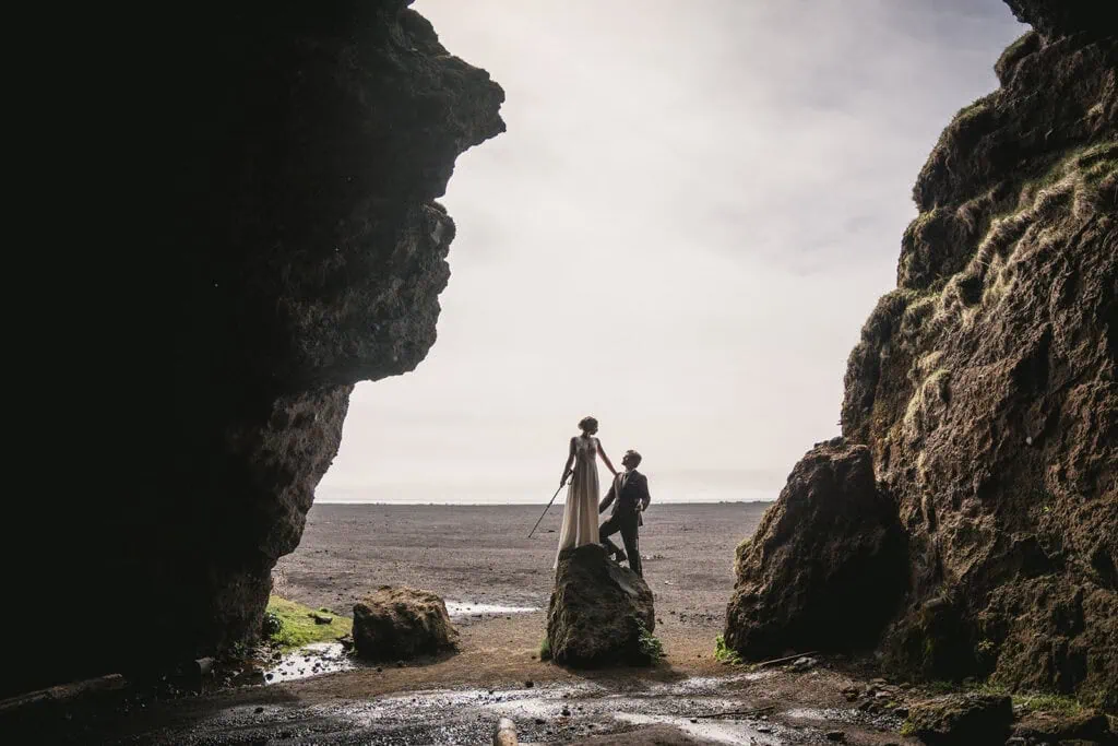 Star Wars meets Icelandic wilderness in this unique Reynisfjara elopement