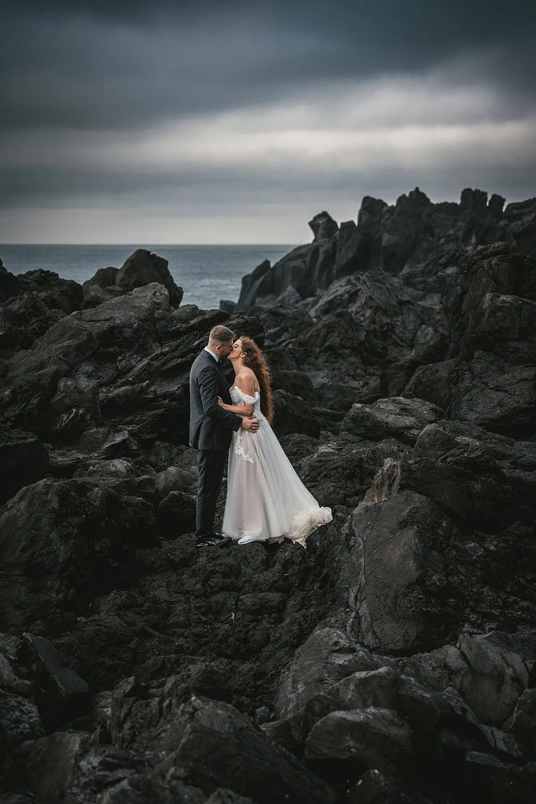 Golden hour magic kissed this intimate Ponta Delgada elopement ceremony