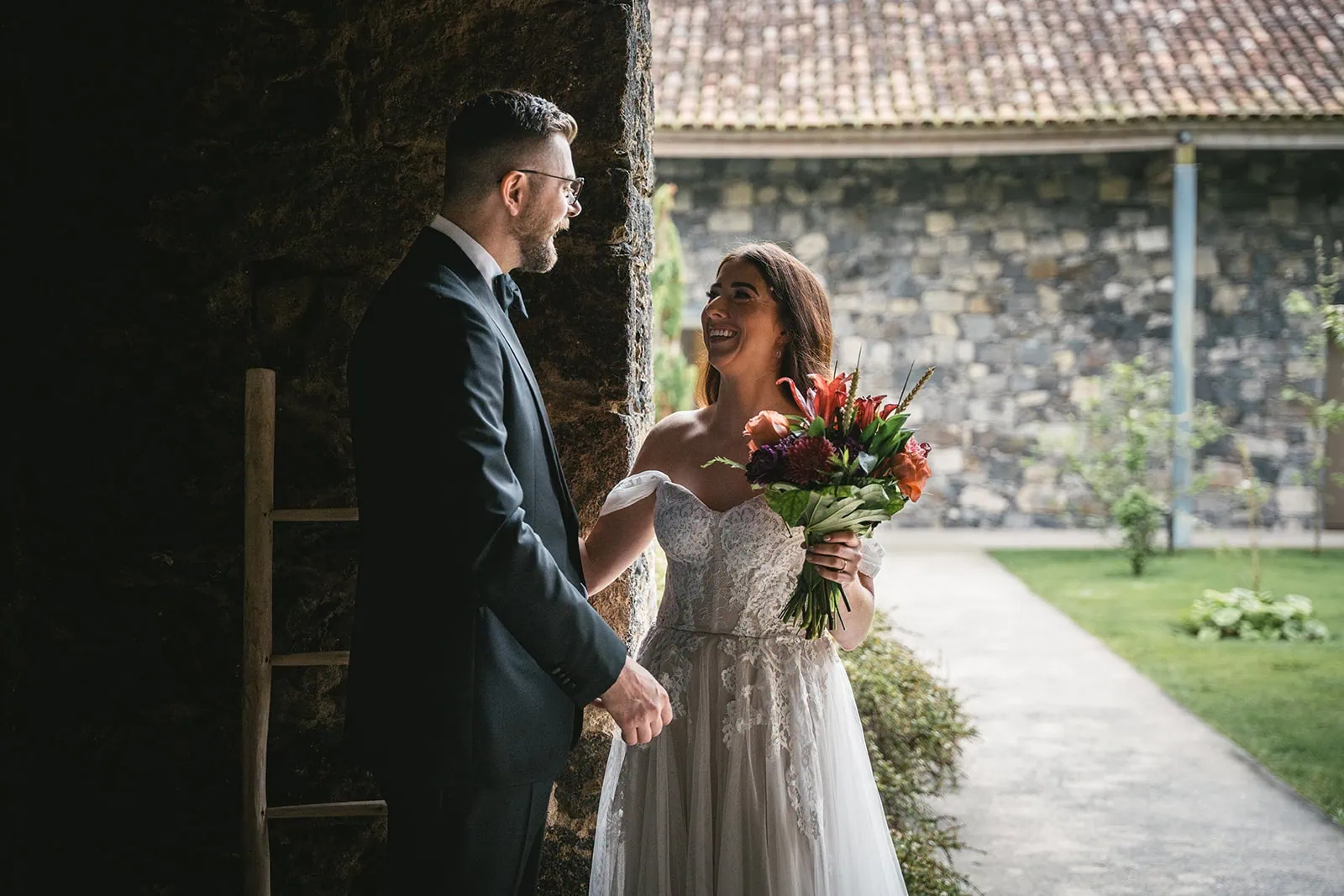 A meaningful first look on the island coast—Ponta Delgada elopement perfection