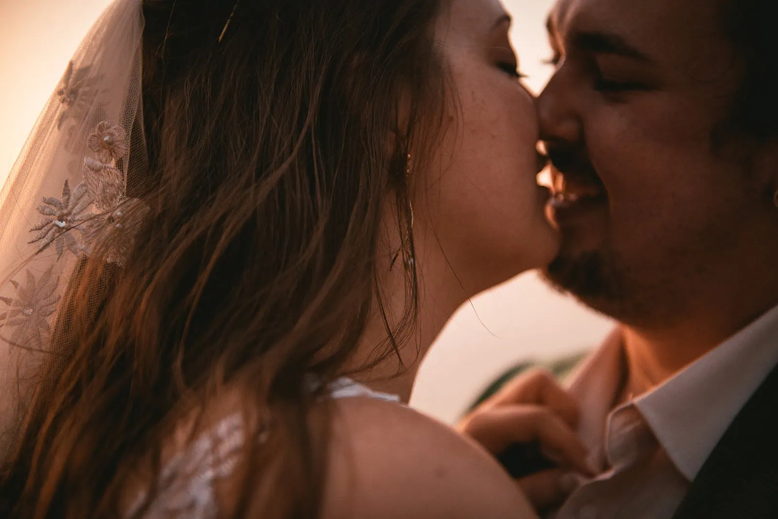 A kiss by ancient walls at golden hour – Rhodes Island elopement dreams