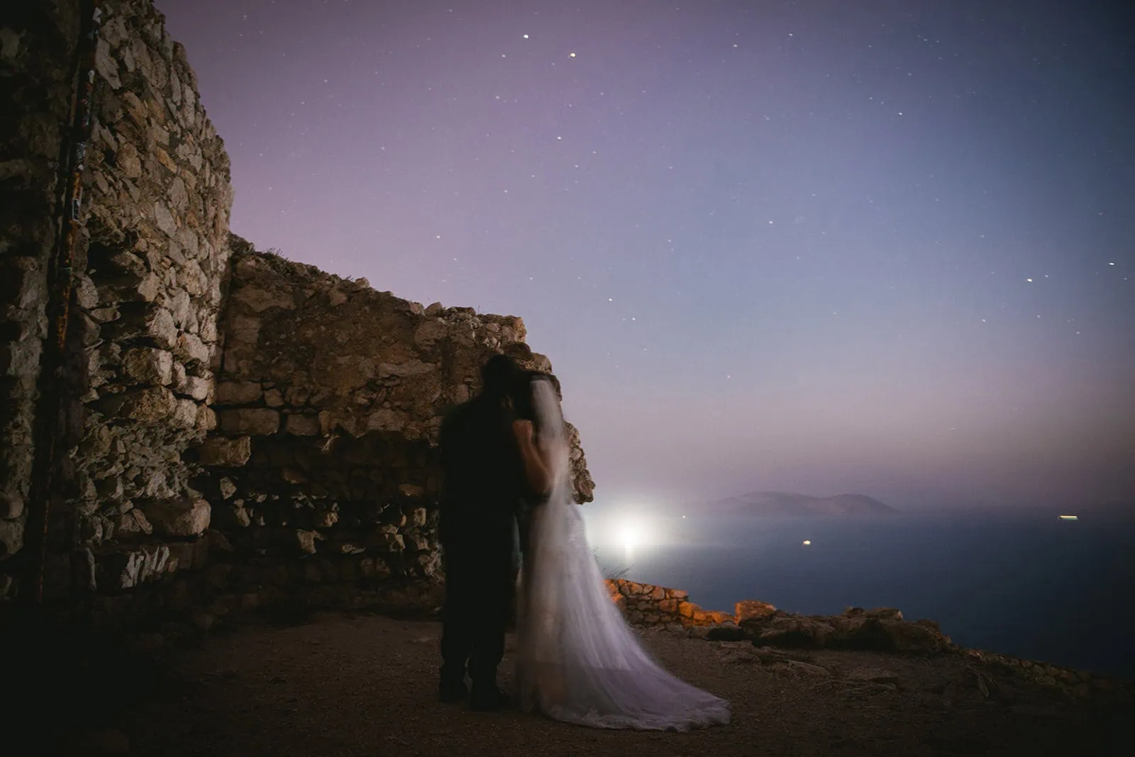 This Rhodes Island elopement was soaked in warmth and starlight