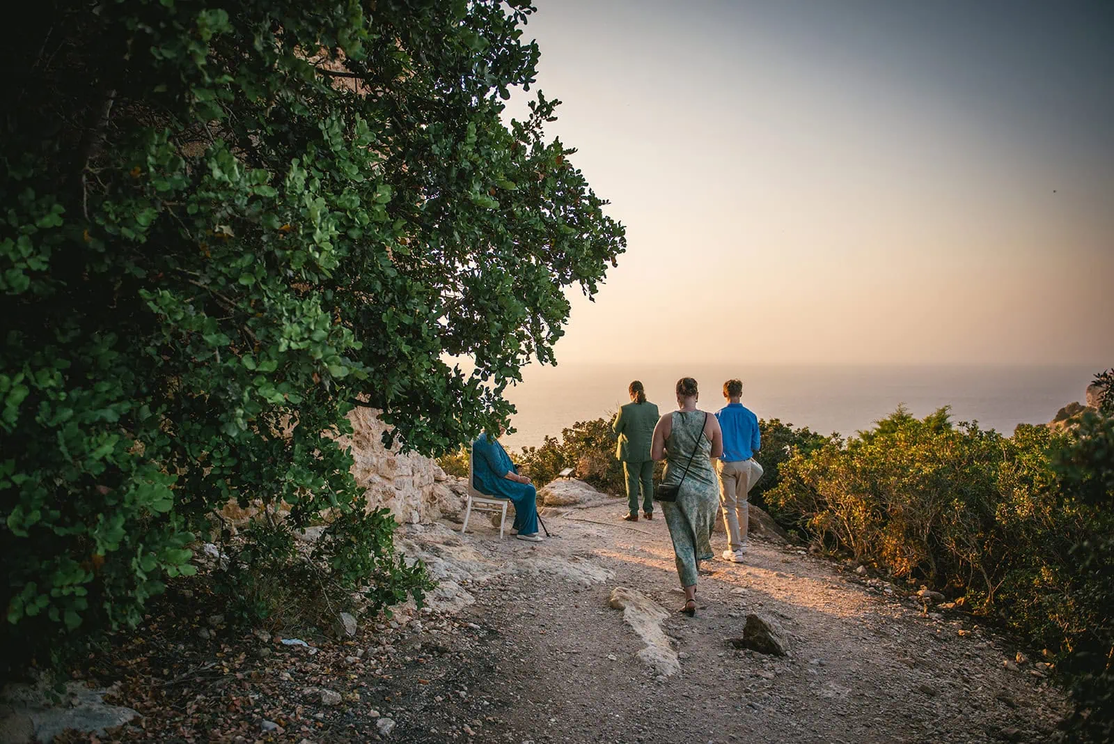 Guests preparing for a stunning Rhodes Island elopement ceremony