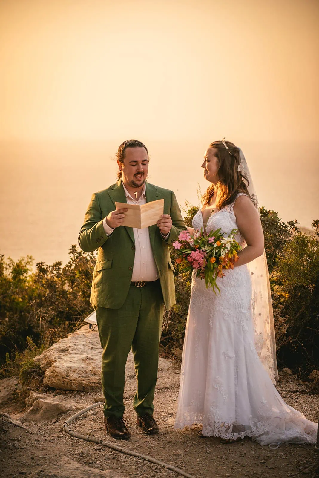 Magic happens when love meets golden Greek light – Rhodes Island elopement
