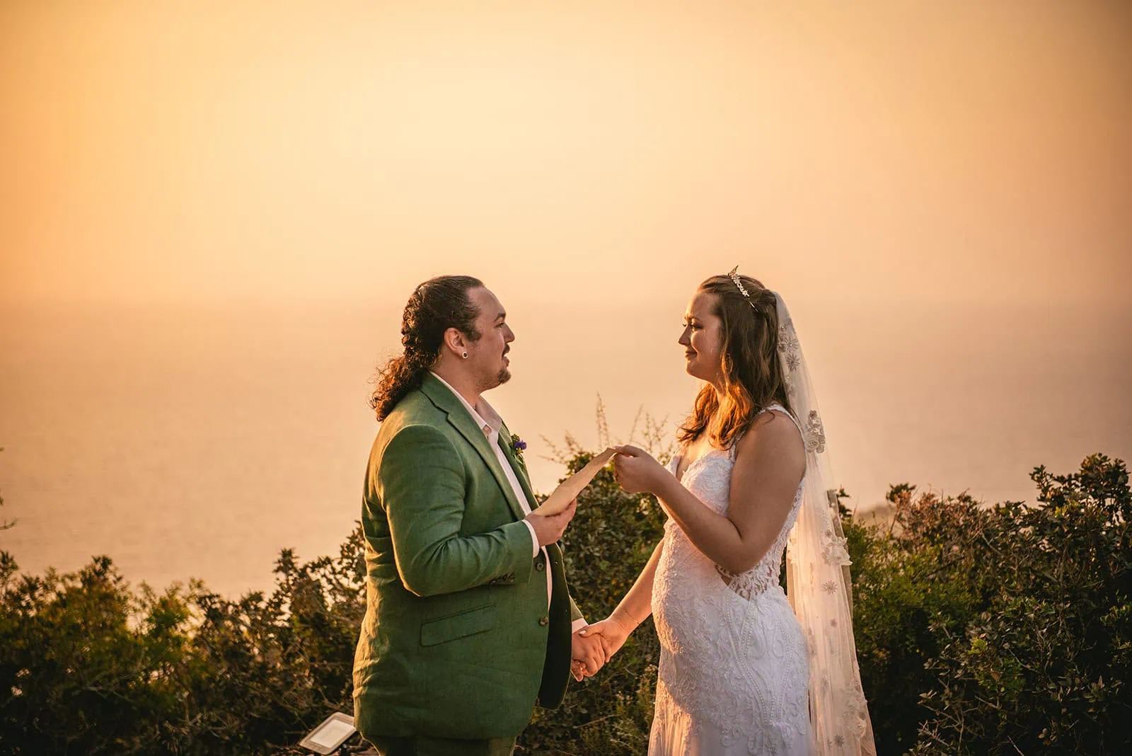 With ancient ruins as their chapel – Rhodes Island elopement reverie