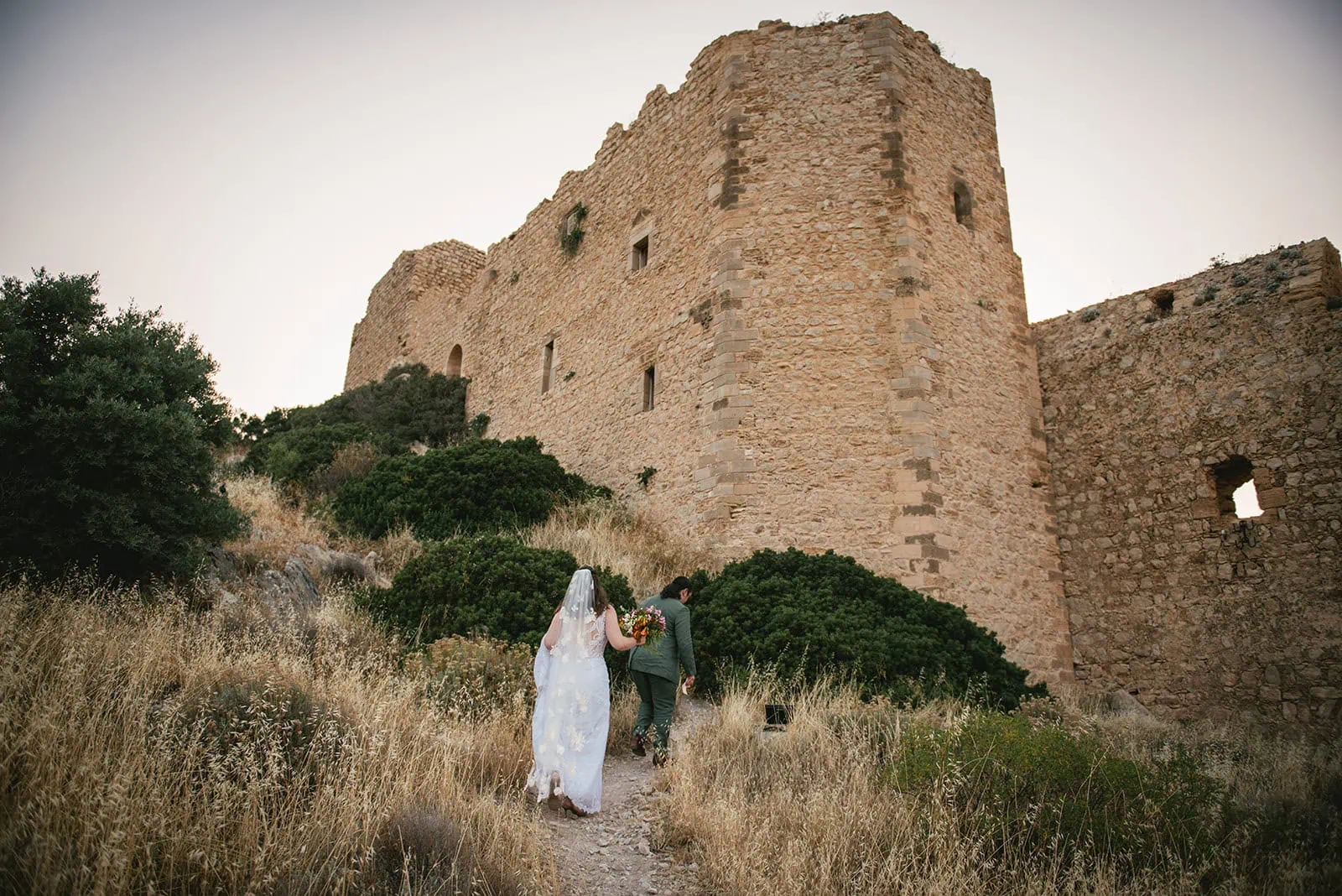 Every cobblestone told a story during this romantic Rhodes Island elopement