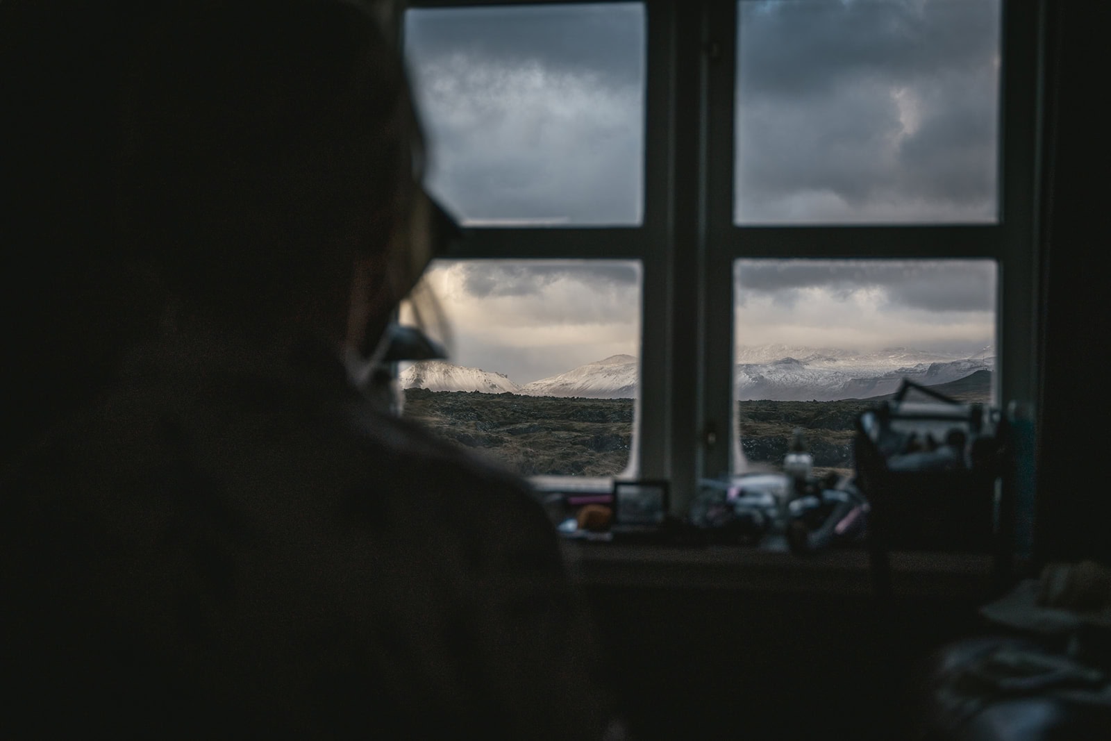 Couple getting ready for their Iceland elopement in a quiet countryside location