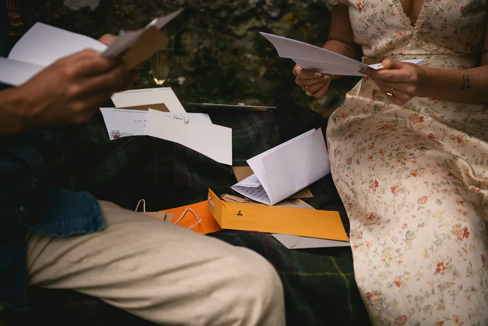 Letters from their loved ones, a tender moment in an Ireland elopement