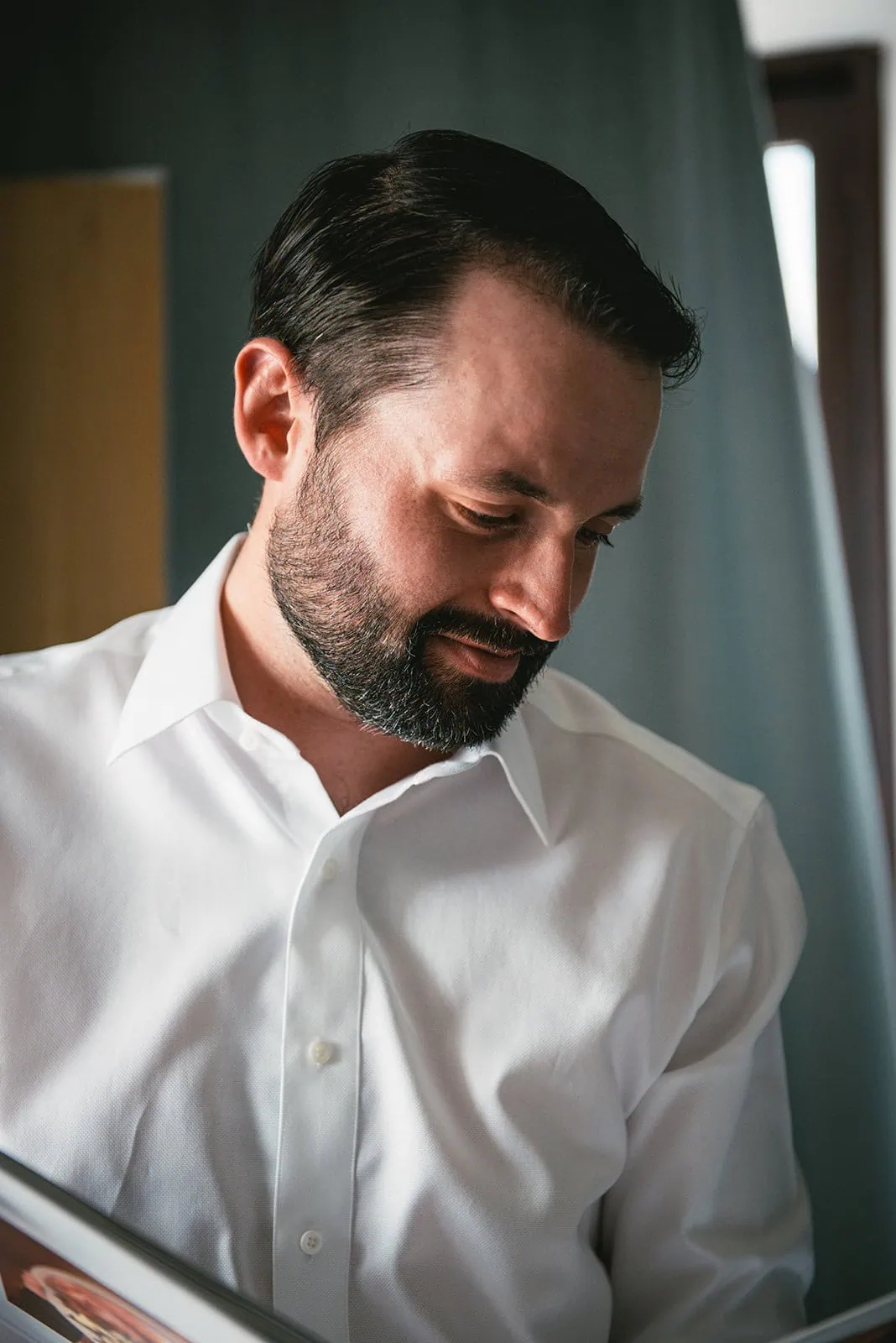 Groom moved as he gets ready for his Ireland elopement