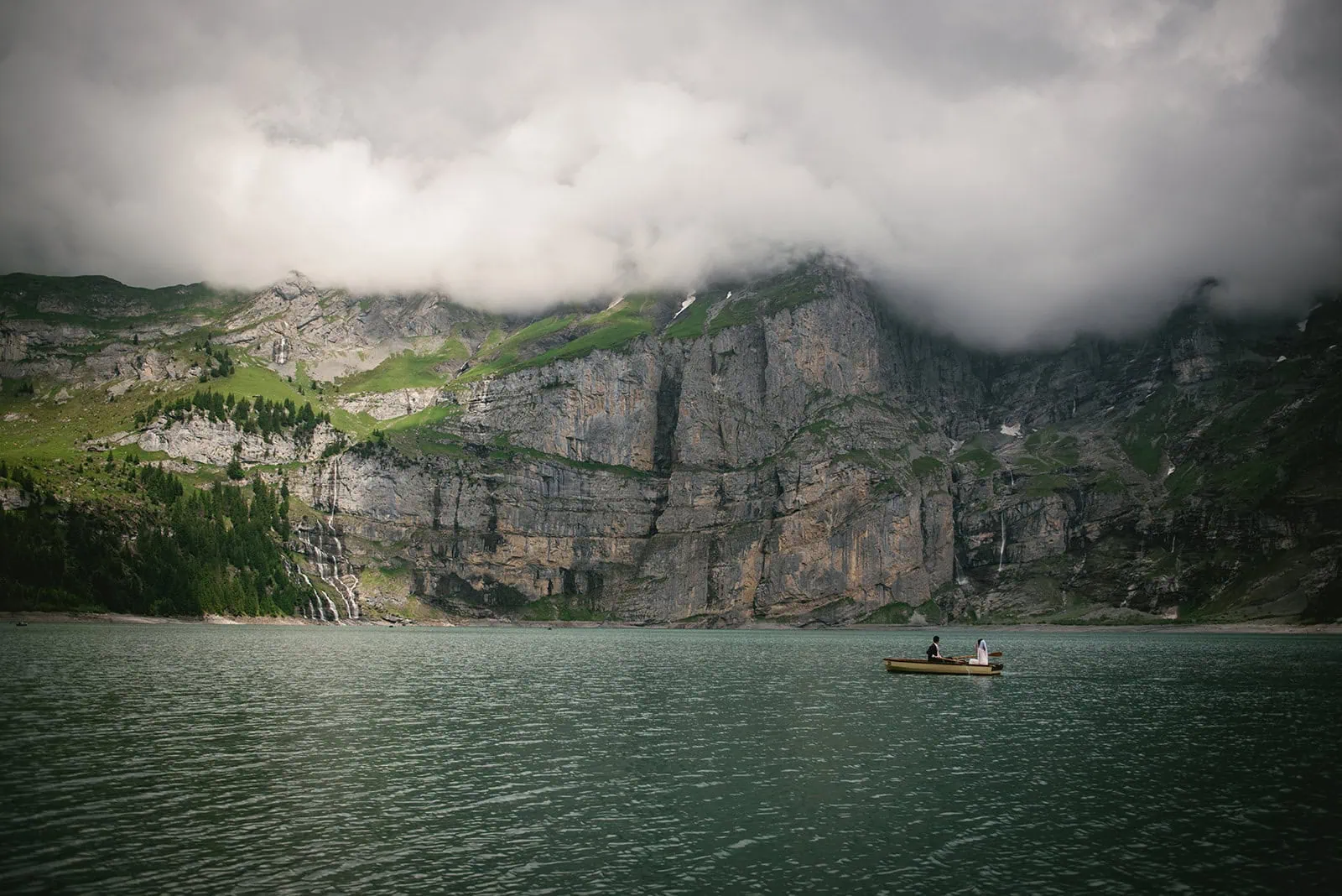 Alpine peaks bore witness to this soulful Oeschinensee elopement