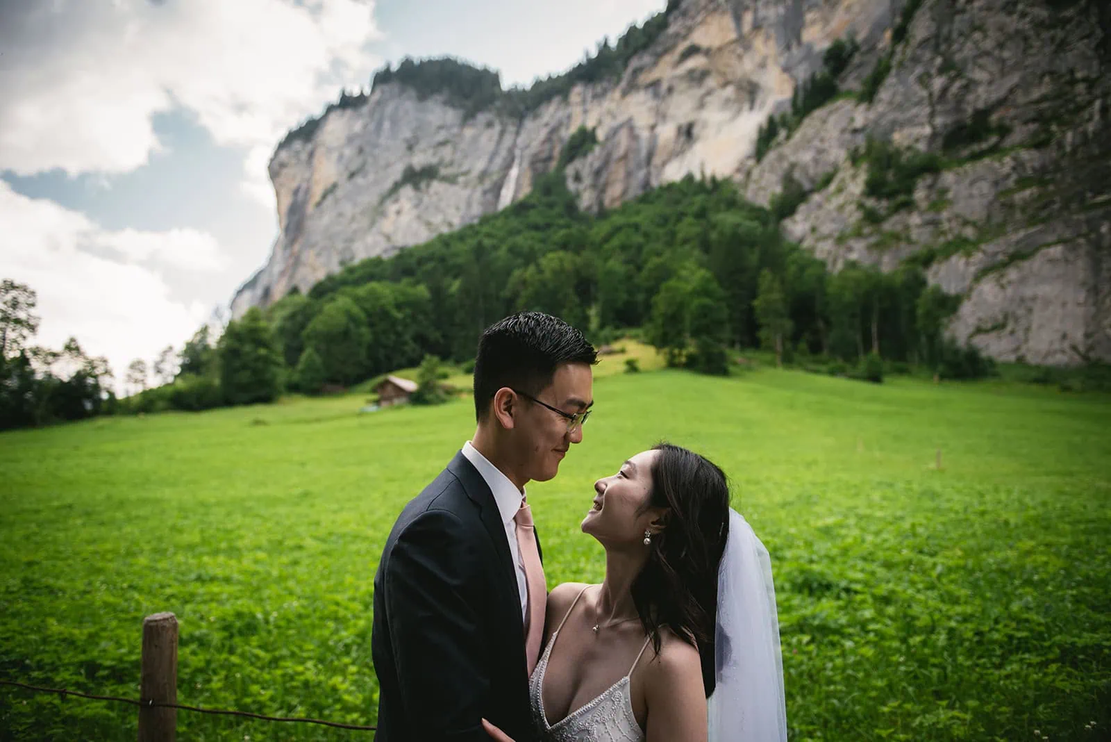With the Alps behind them, their Oeschinensee elopement felt eternal