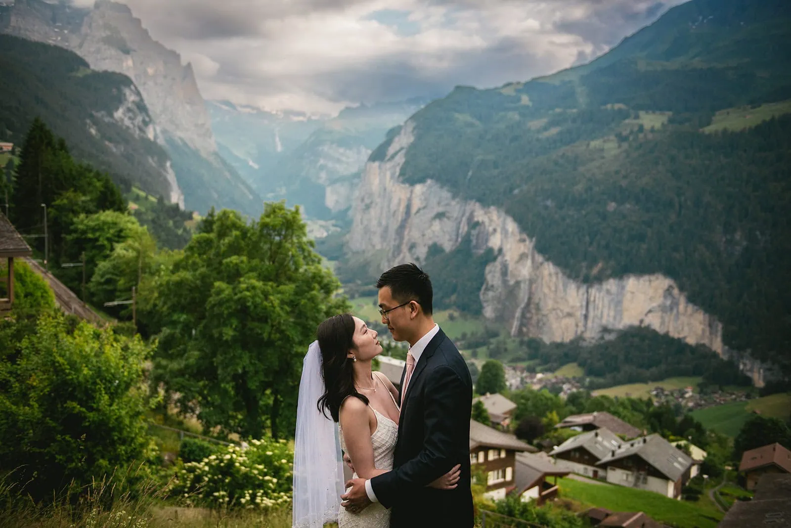 An Oeschinensee elopement filled with laughter, clouds, and clarity