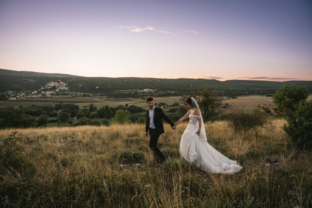 Intimate ceremony moment on the French Riviera