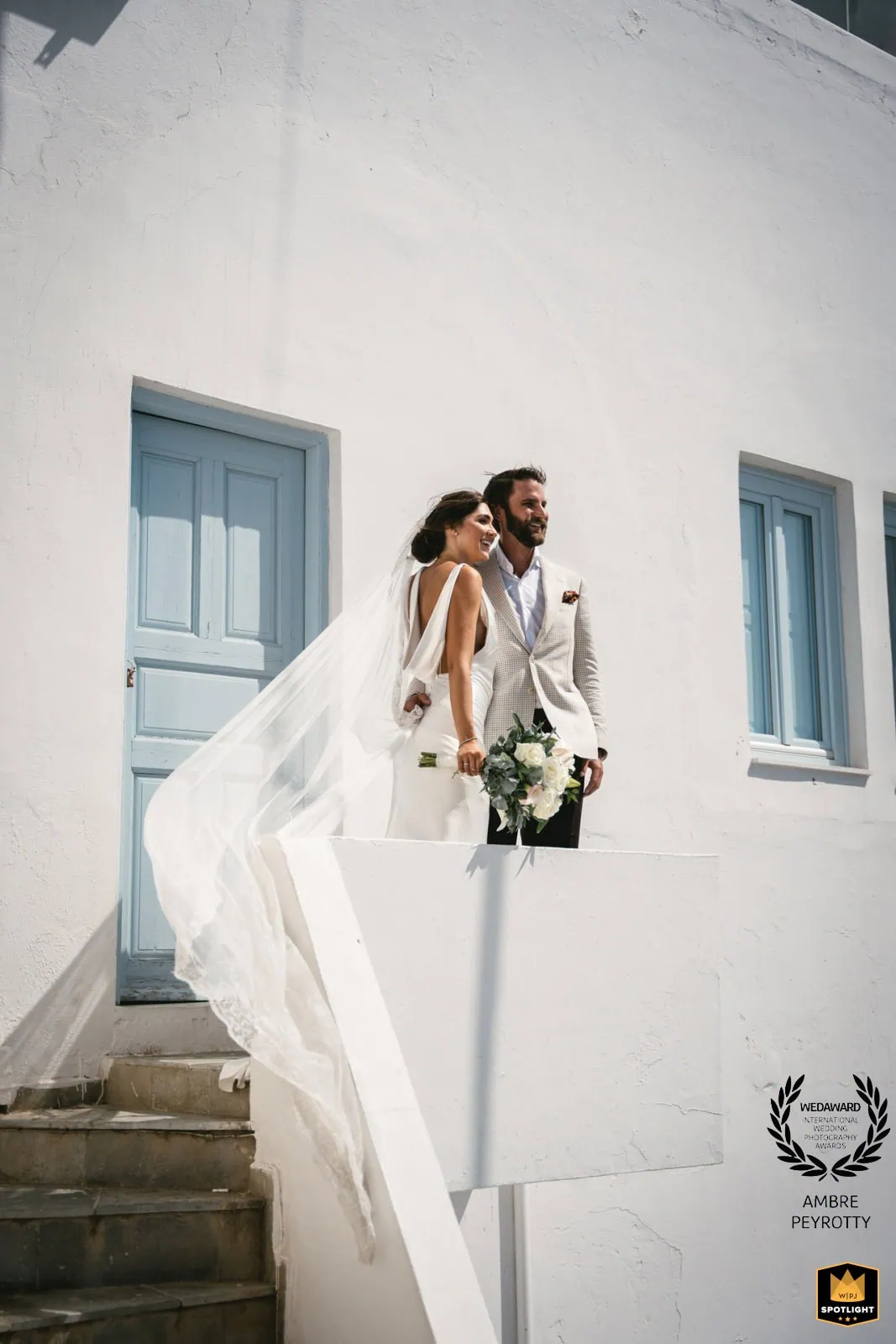 Eclipse elopement package in Greece featuring a 7-day adventure wedding and honeymoon journey.