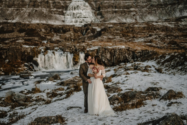 A Snowy Iceland Elopement Adventure in the Wild North